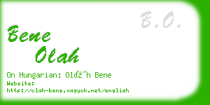 bene olah business card